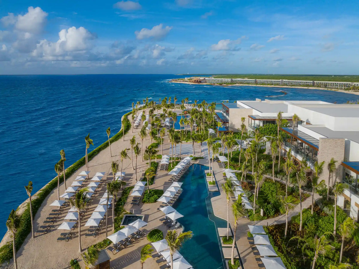 The private beach